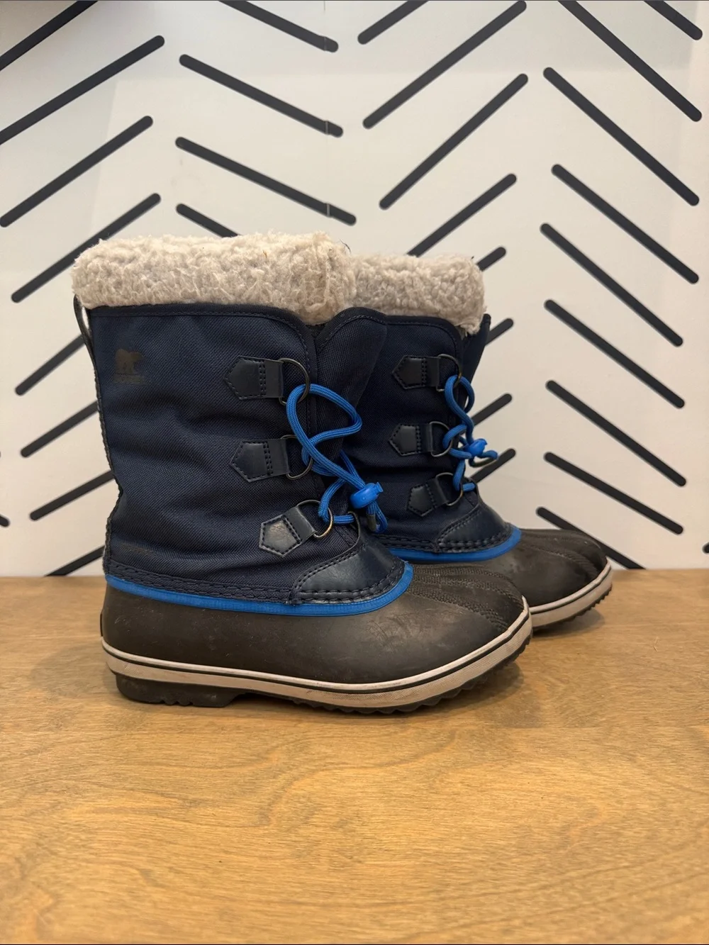 Sorel Kids Navy Blue and Royal Blue Winter Boots